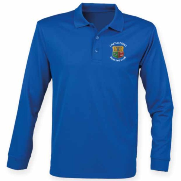 Castle Point Bowling Club - Full badge long sleeve T, Castle Point Bowling Club