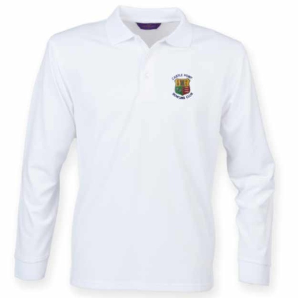 Castle Point Bowling Club - Full badge long sleeve T, Castle Point Bowling Club
