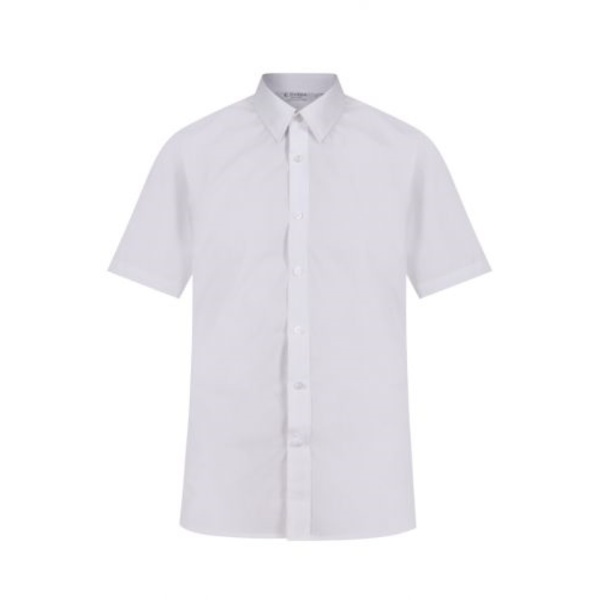 Shirt - White - Twin Pack - S/Sleeve - Trutex, James Hornsby School, King John School, Beauchamps High School, Shirts & Blouses, Cornelius Vermuyden