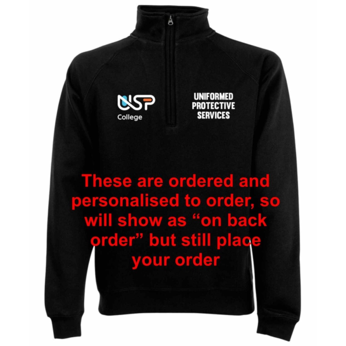 USP College - ZIP NECK SWEAT, USP College