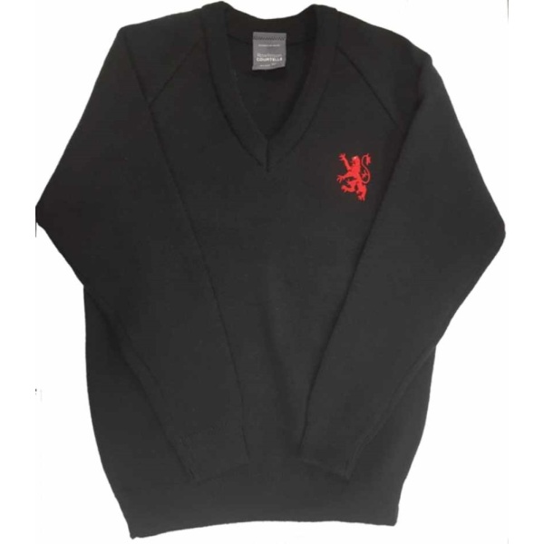 King John School - Knitted V Neck Jumper, King John School