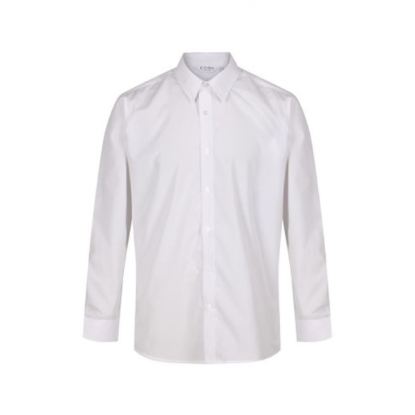 Shirt - White - Twin Pack - L/Sleeve - Trutex, James Hornsby School, King John School, Beauchamps High School, Shirts & Blouses, Castle View School, Cornelius Vermuyden