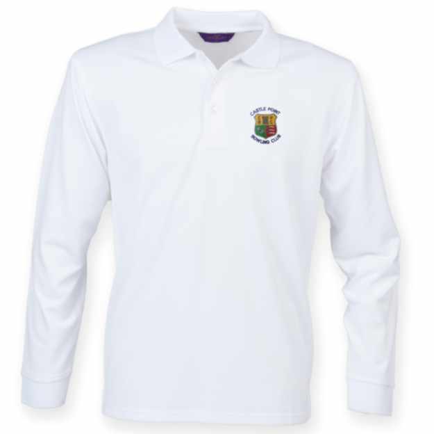EskimoST-3917_2-10.jpg Castle Point Bowling Club - Full badge long sleeve T, Castle Point Bowling Club