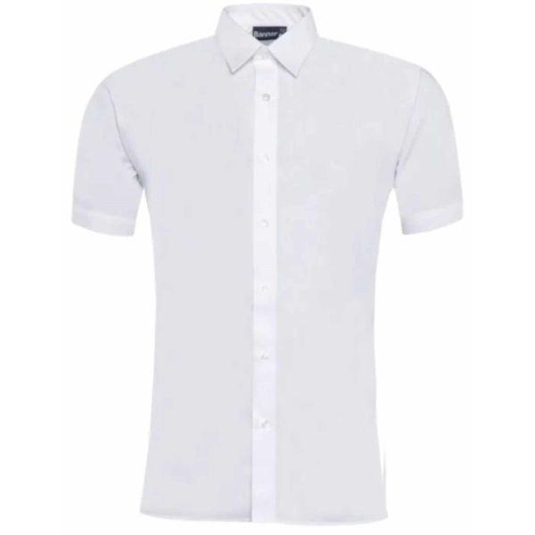 Blouse - White - Twin Pack - S/Sleeve - Banner, James Hornsby School, King John School, Beauchamps High School, Shirts & Blouses, Castle View School, Cornelius Vermuyden