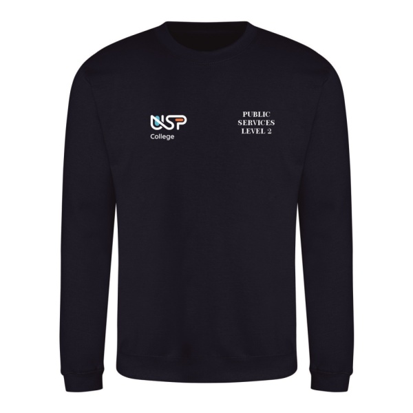 USP College - Level 2 Public Services Practical Crew Sweat, USP Uniformed and Public Services