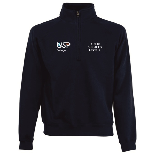 USP College - Level 2 Public Services Quarter Zip Sweat, USP Uniformed and Public Services