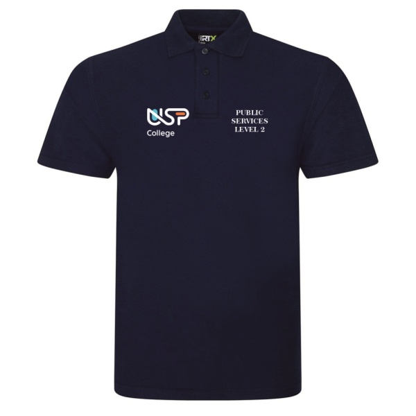 USP College - Level 2 Public Services Unisex Polo, USP Uniformed and Public Services