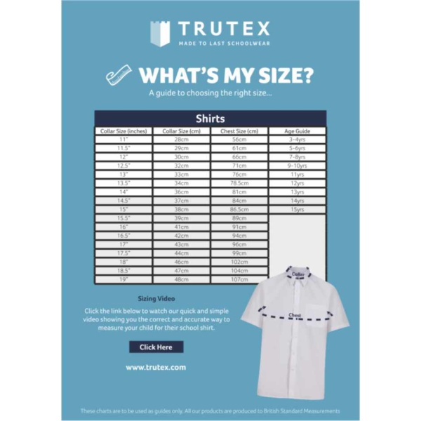 Shirt - White - Twin Pack - S/Sleeve - Trutex, James Hornsby School, King John School, Beauchamps High School, Shirts & Blouses, Cornelius Vermuyden